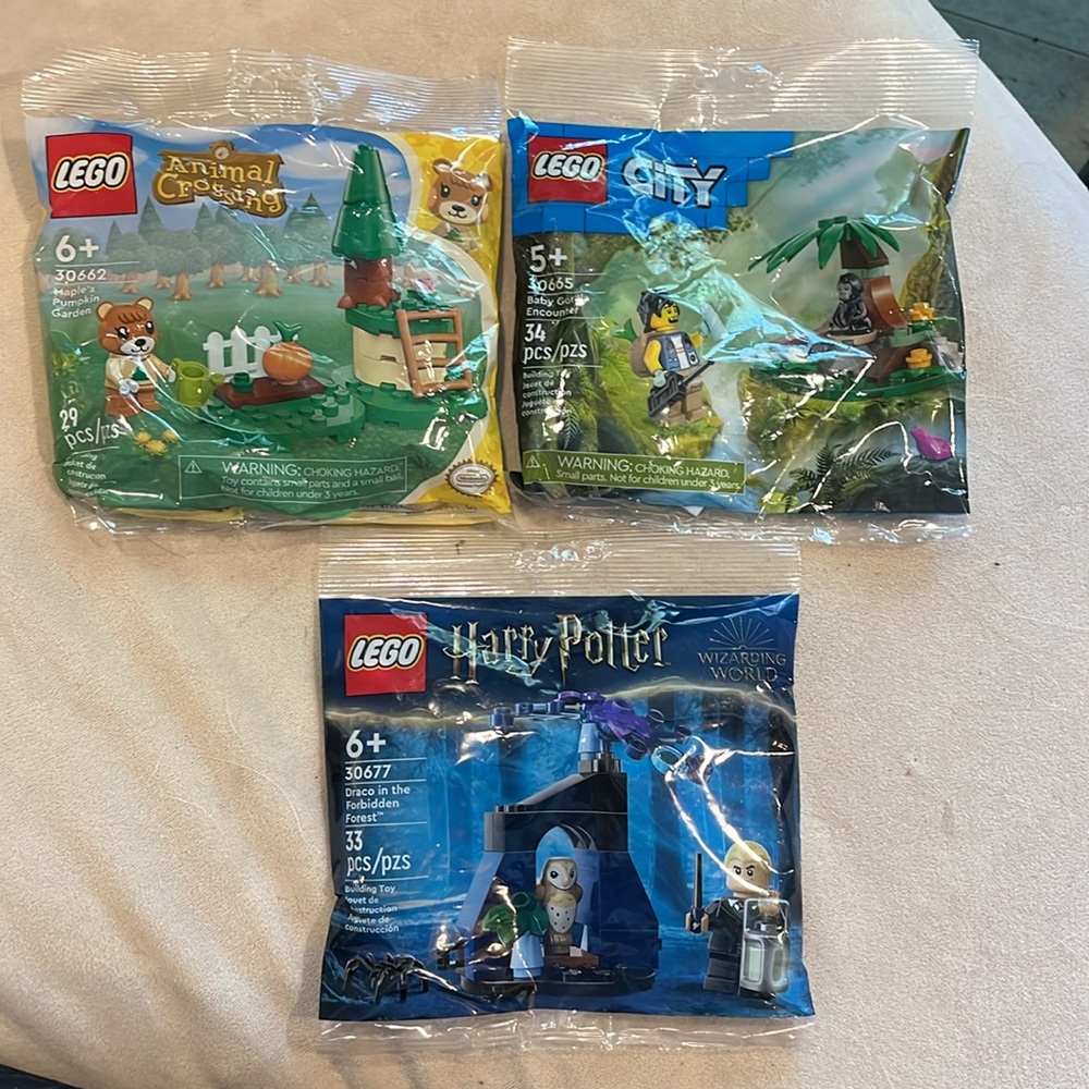 3 LEGO sets. Brand new sealed! Harry Potter, Lego city, animal crossing